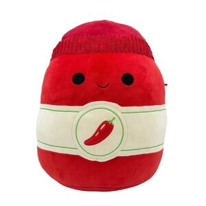 Squishmallows Sriracha Hot Sauce 16" Plush Toy Red Bottle Condiment Large Soft